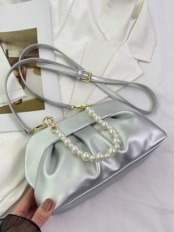 Geometric Pleated Split-Joint Crossbody Bags