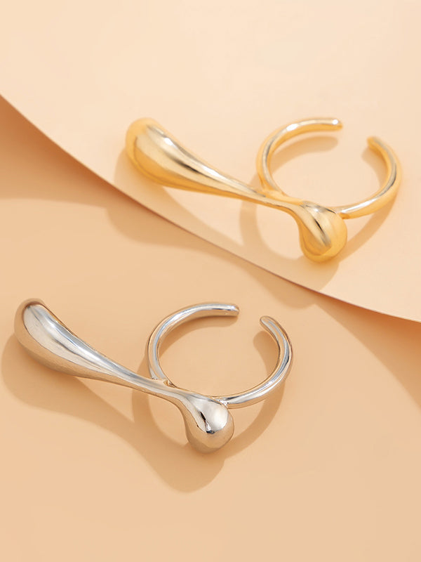 Geometric Shiny Solid Color Rings Accessories