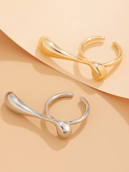 Geometric Shiny Solid Color Rings Accessories