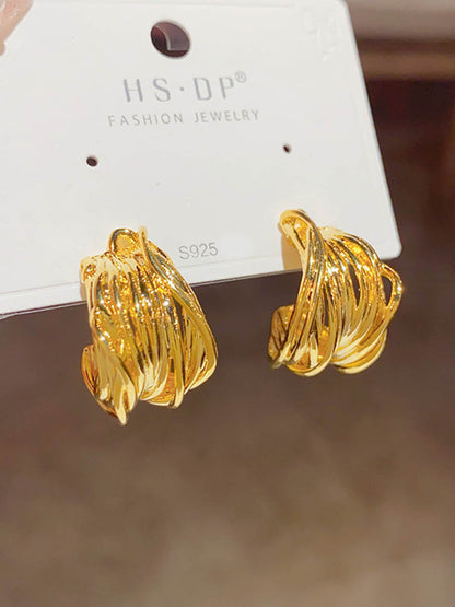 Geometric Solid Color Earrings Accessories