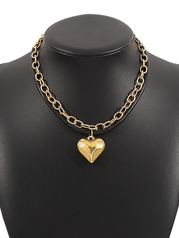 Chains Heart Shape Choker Necklace Necklaces Accessories