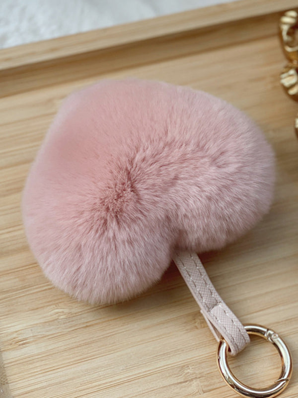 Heart Shape Bag Charm Keychain