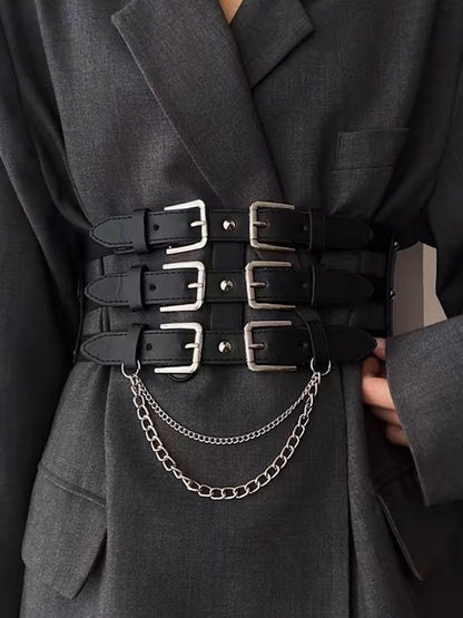 Belt Buckle Chains Split-Joint Waist Belts & Thigh Cuffs