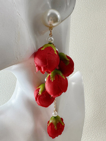 Tasseled Flower Shape Drop Earrings