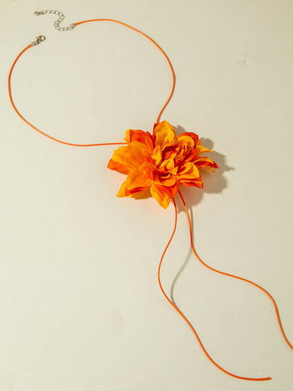 Solid Color Flower Shape Necklaces Accessories
