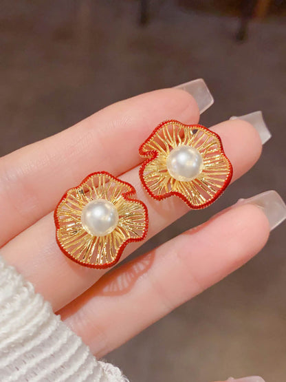 Flower Shape Geometric Earrings Accessories