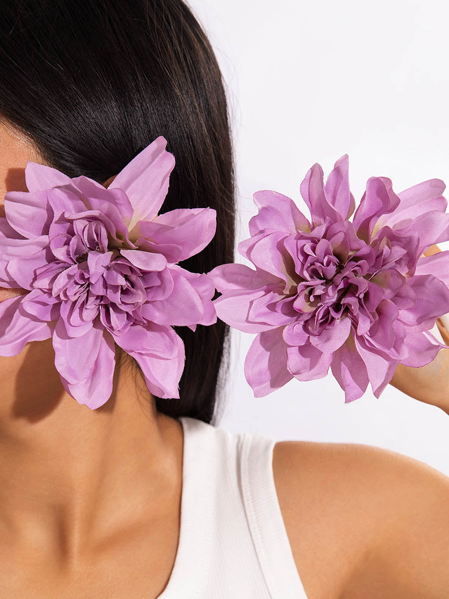 Flower Shape Drop Earrings