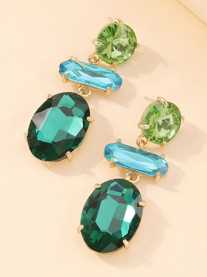 Original Statement Contrast Color Earrings