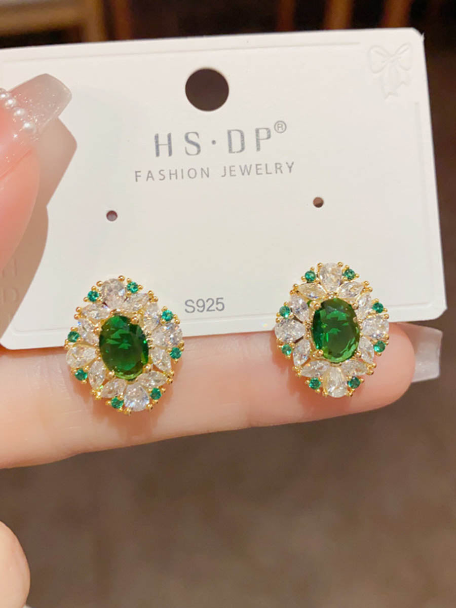 Geometric Rhine Stones Earrings Accessories