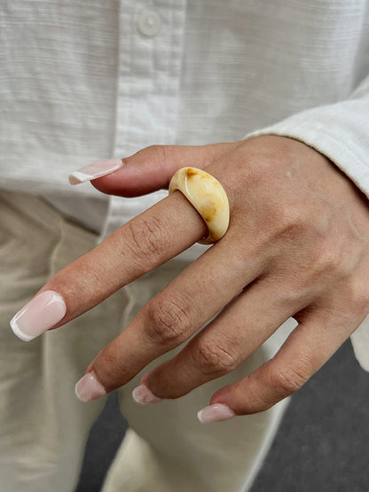 Geometric Shiny Slightly Sheer Rings Accessories