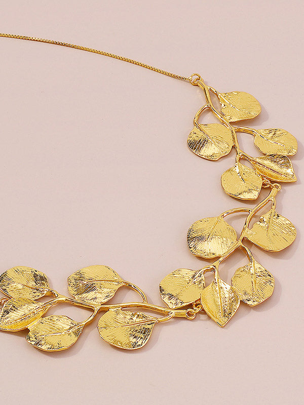 Leaves Shape Solid Color Necklaces Accessories