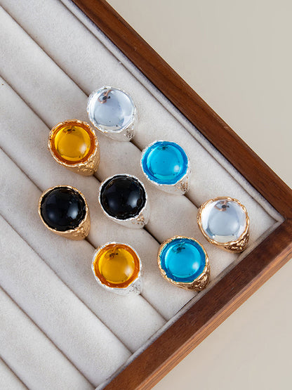 Geometric Rhine Stones Rings Accessories