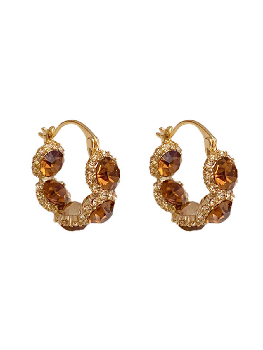 Geometric Rhine Stones Earrings Accessories