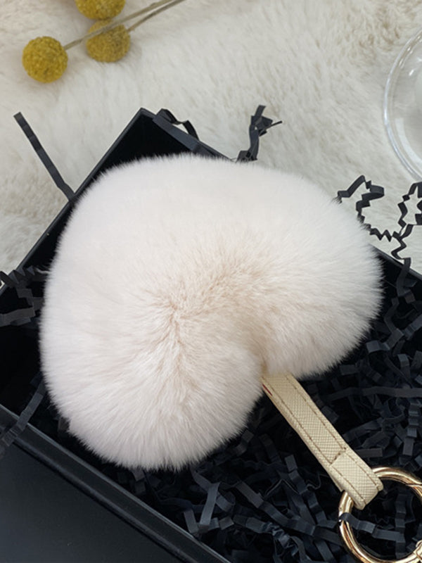 Heart Shape Bag Charm Keychain