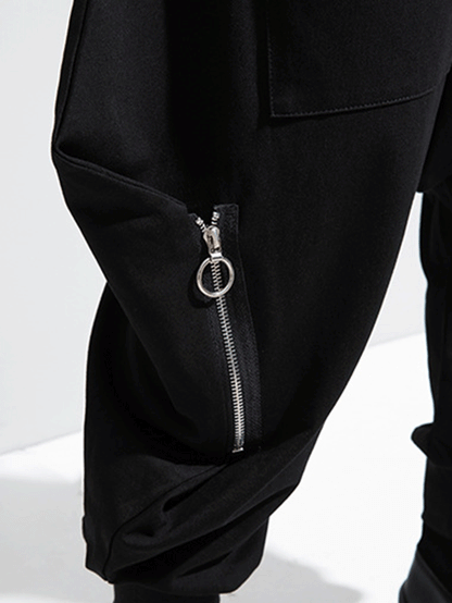 Zipper Original Simple Loose Solid Harem Pants