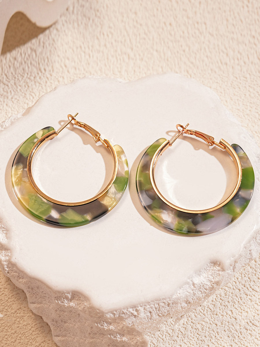 Hoop Tie Dye Earrings Accessories