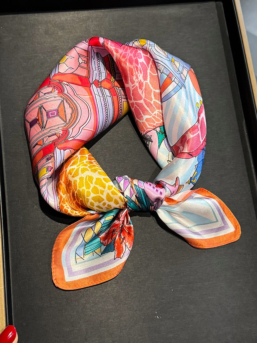 Flower Print Shawl&Scarf