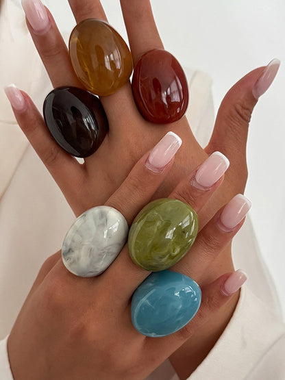 Irregularity Geometric Shiny Rings Accessories