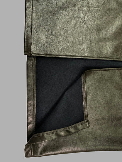 Column High Waisted Pockets Solid Color Split-Joint Split-Side Zipper Skirts Bottoms