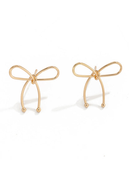 Bowknot Geometric Drop Earrings