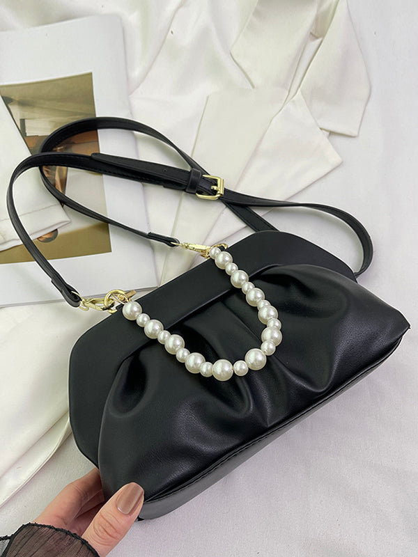 Geometric Pleated Split-Joint Crossbody Bags