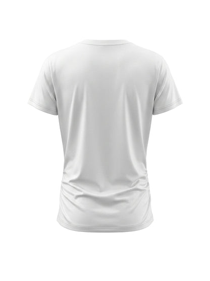 Short Sleeves Contrast Color Printed Round-Neck T-Shirts Tops