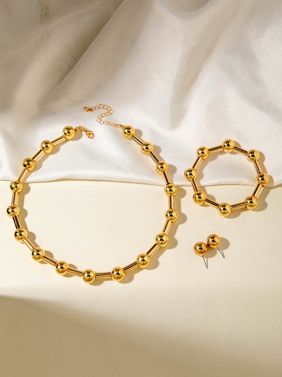 Geometric Solid Color Bracelet Accessories Earrings Accessories Necklaces Accessories