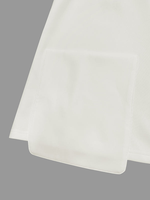 A-Line Loose Solid Color Split-Joint Round-Neck Vest Top