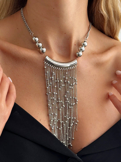 Geometric Tasseled Necklaces Accessories