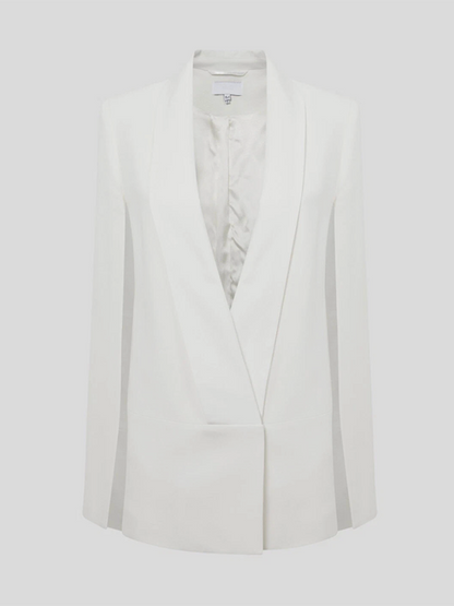 Cape Loose Solid Color Split-Joint V-Neck Blazer