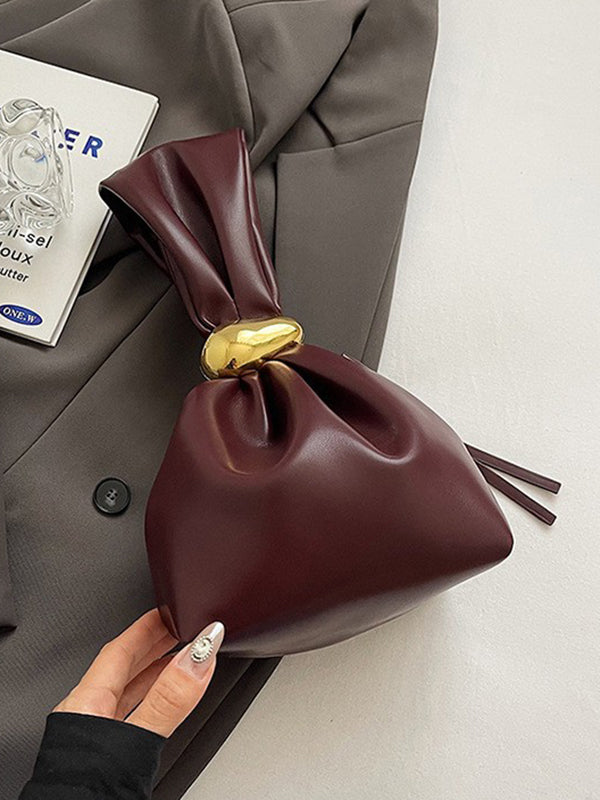 Pleated Split-Joint Zipper Bags Handbags