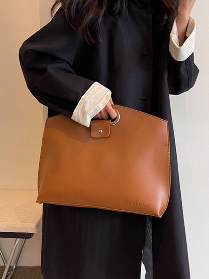 Two-Piece Set Hollow Solid Color Bags Accessories Handbags