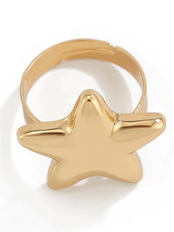 Normcore Adjustable Star Shape Rings Accessories
