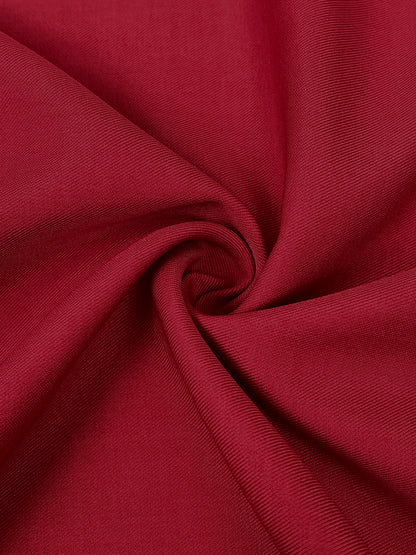 Elasticated Waist High Waisted Big Hemline Pleated Pockets Solid Color Zipper Wide Leg Pants