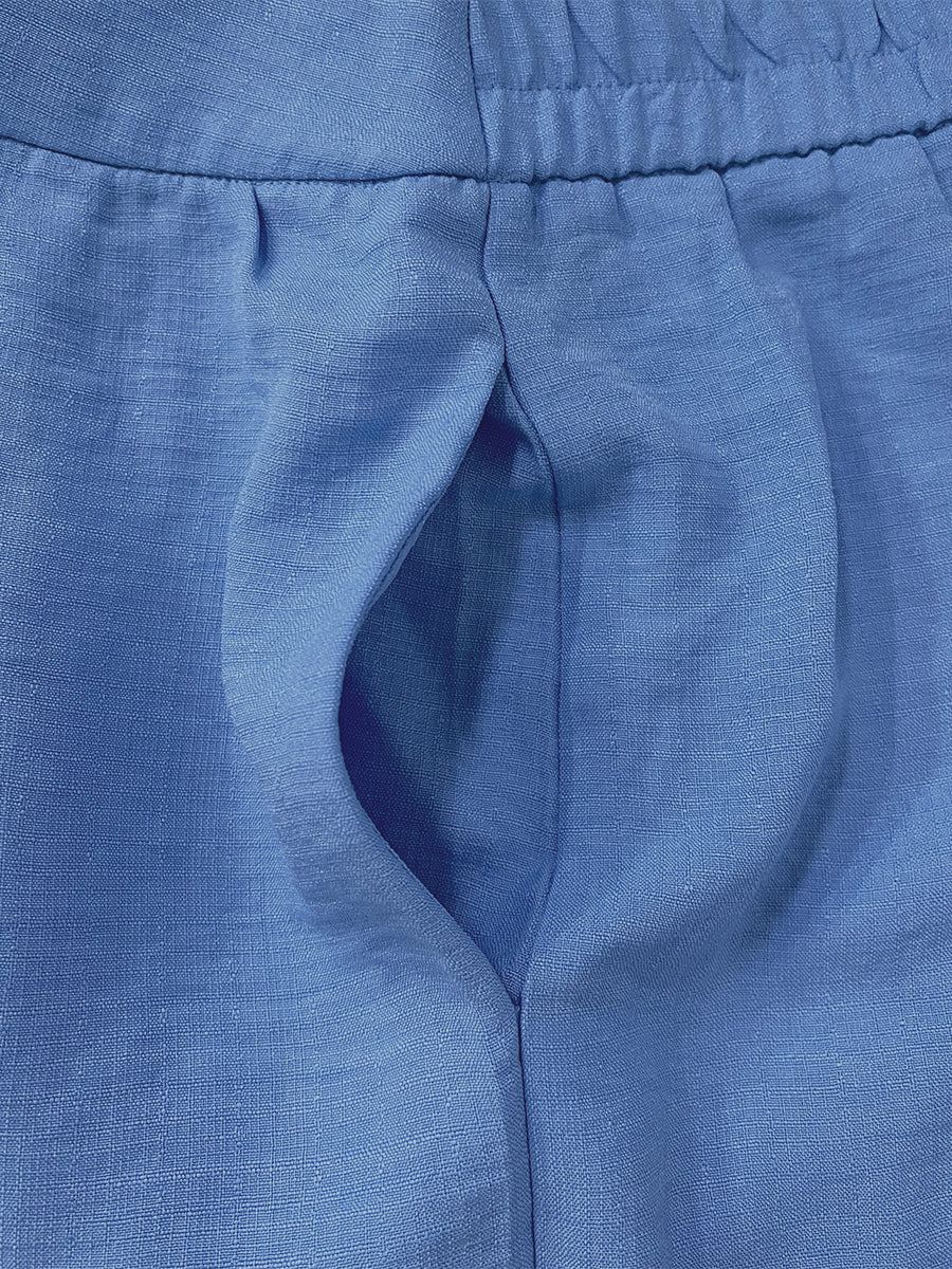 Loose Wide Leg Buttoned Pockets Solid Color Pants Trousers