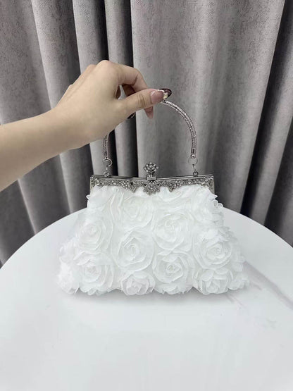 Flower Shape Lock Shiny Evening Bags & Clutches Mini Bags