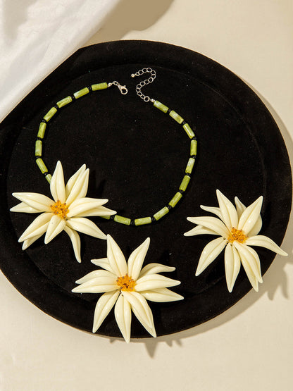 Flower Shape Necklaces Accessories Drop Earrings