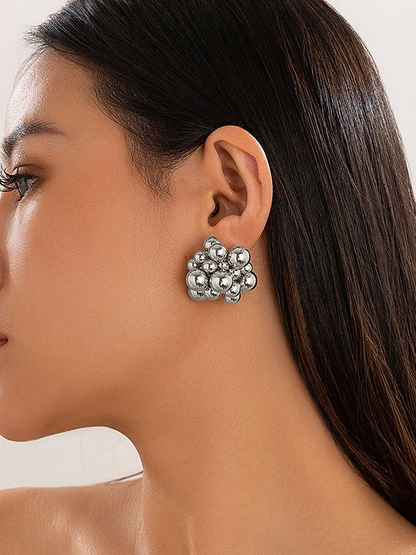 Geometric Solid Color Earrings Accessories