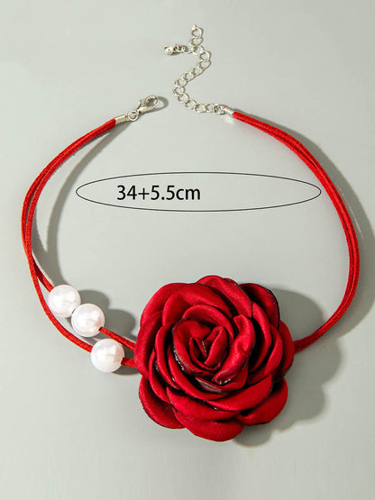 Three-Dimensional Flower Necklaces Accessories