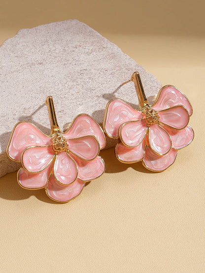 Flower Shape Drop Earrings