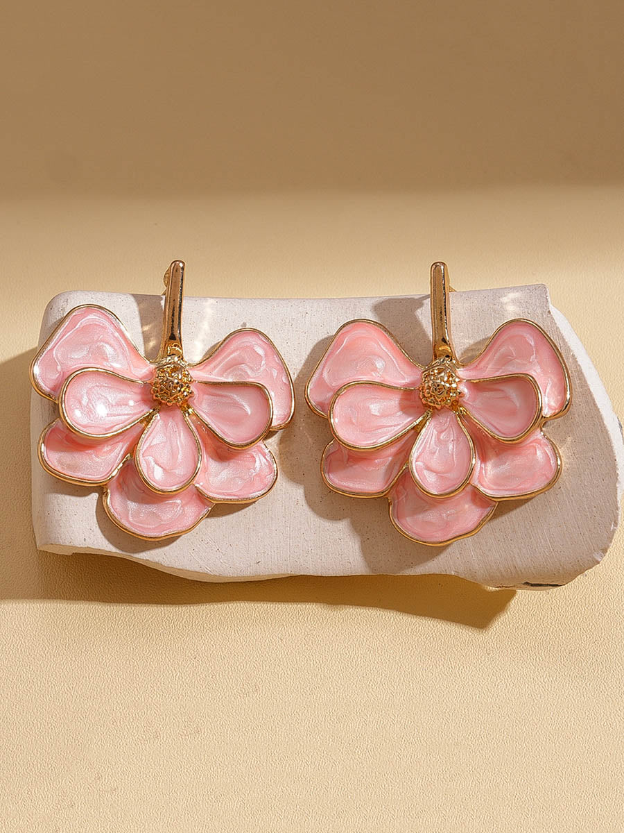 Flower Shape Drop Earrings