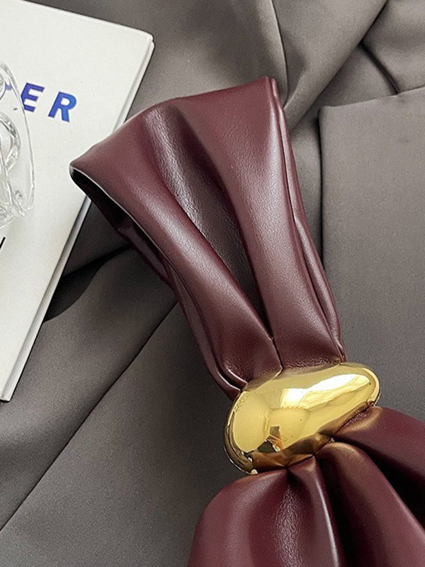 Pleated Split-Joint Zipper Bags Handbags