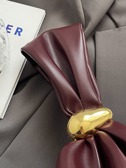 Pleated Split-Joint Zipper Bags Handbags