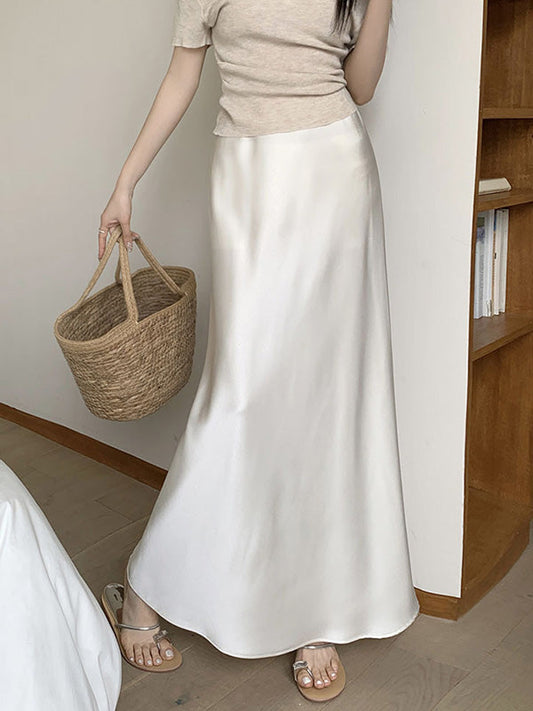 Mermaid Elasticity Solid Color Skirts Bottoms