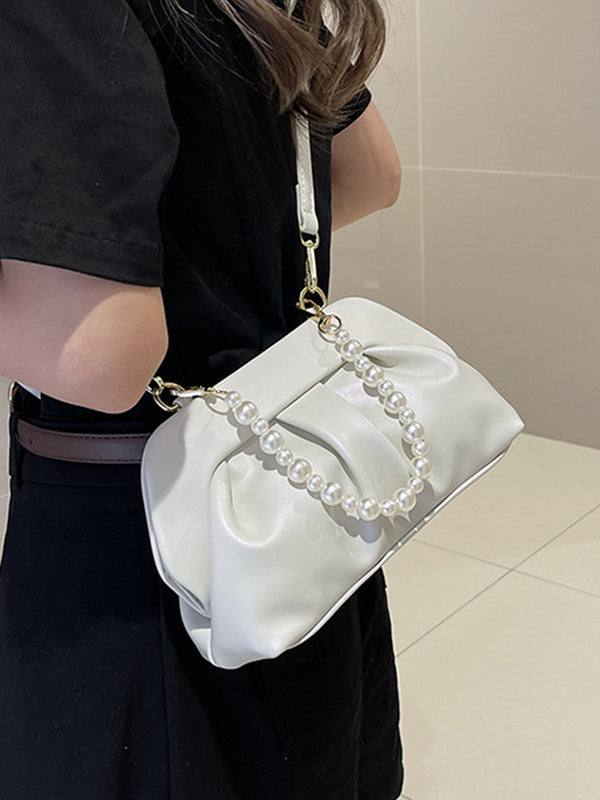 Geometric Pleated Split-Joint Crossbody Bags