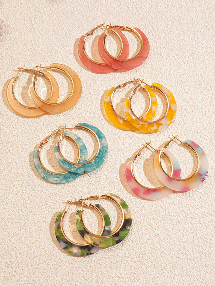 Hoop Tie Dye Earrings Accessories