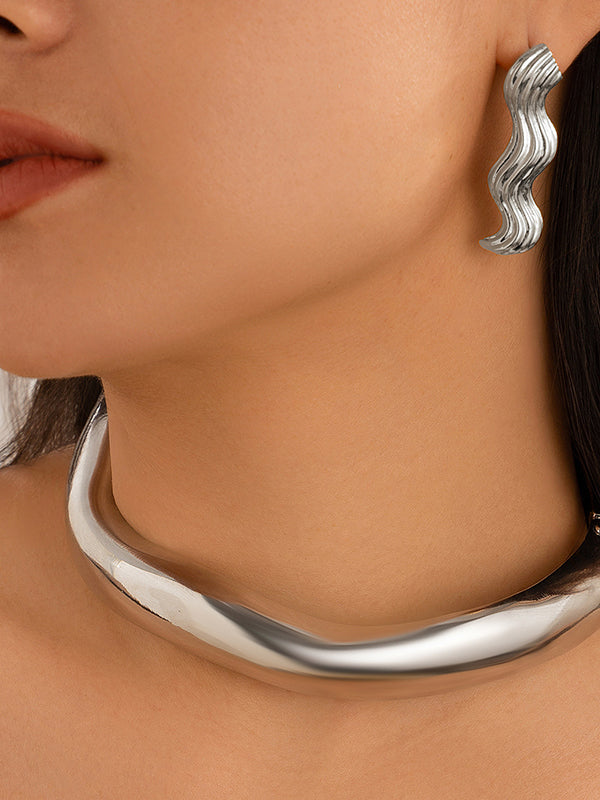 Geometric Shiny Solid Color Dainty Necklace Necklaces Accessories