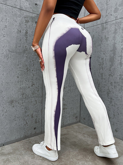 Bodycon Printed Split-Joint Pants Trousers