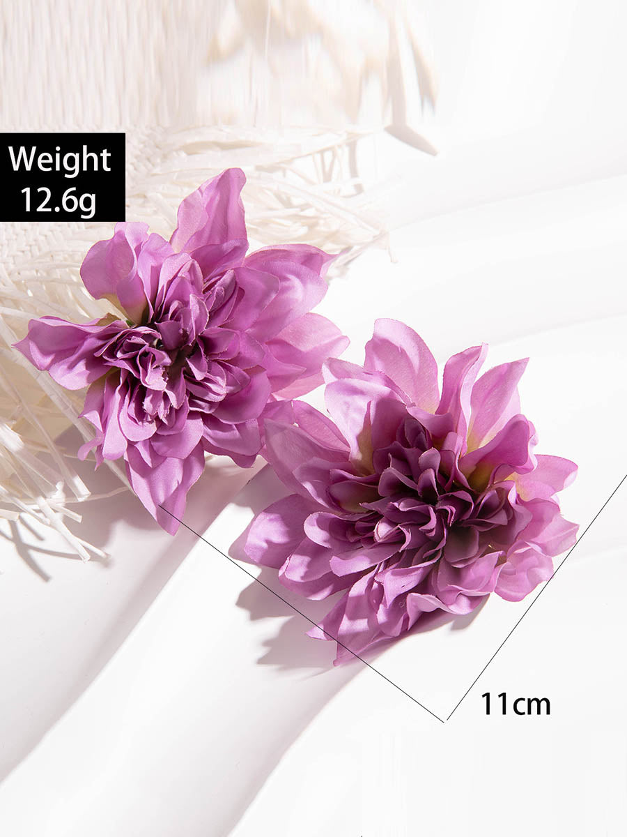 Flower Shape Drop Earrings