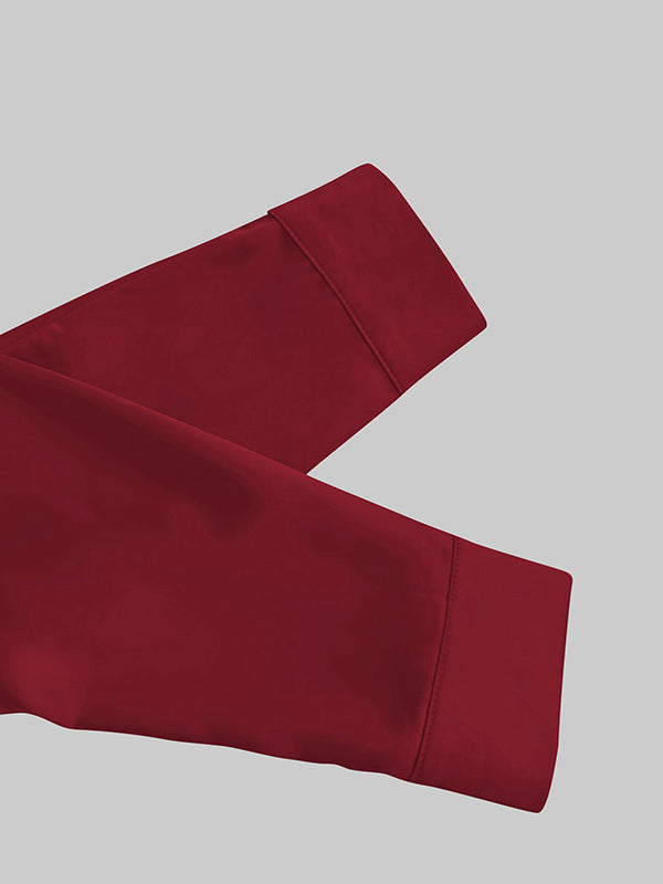 Long Sleeves Loose Solid Color Heaps Collar Blouses&Shirts Tops